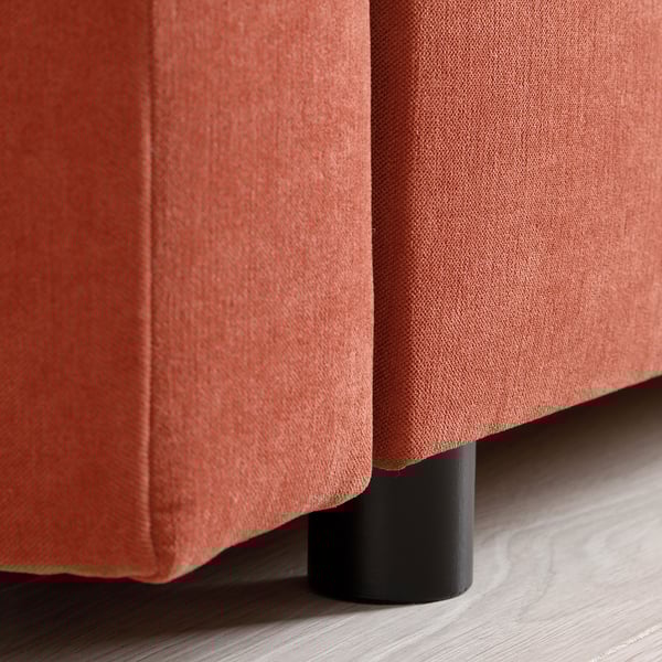 DÅNHULT 3-seat sofa-bed, Silkeryd brown-red