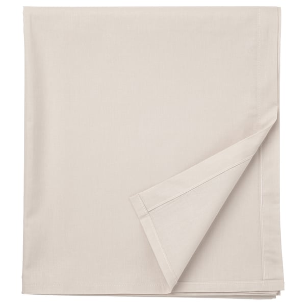 DVALA light beige cotton pillowcase, rectangular, single, folded neatly.