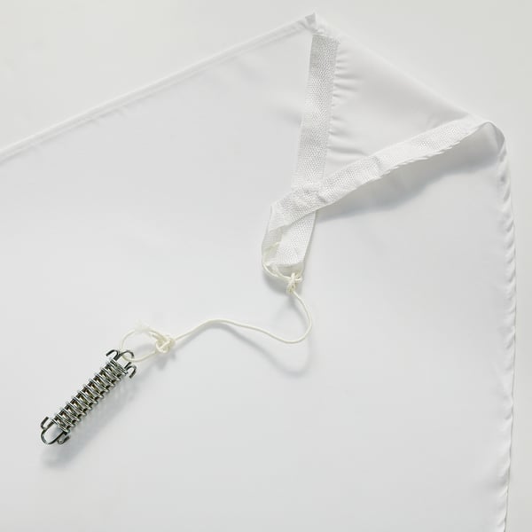 A premium triangular shade sail. High-quality fabric blocks 96% of uv rays for sun protection.