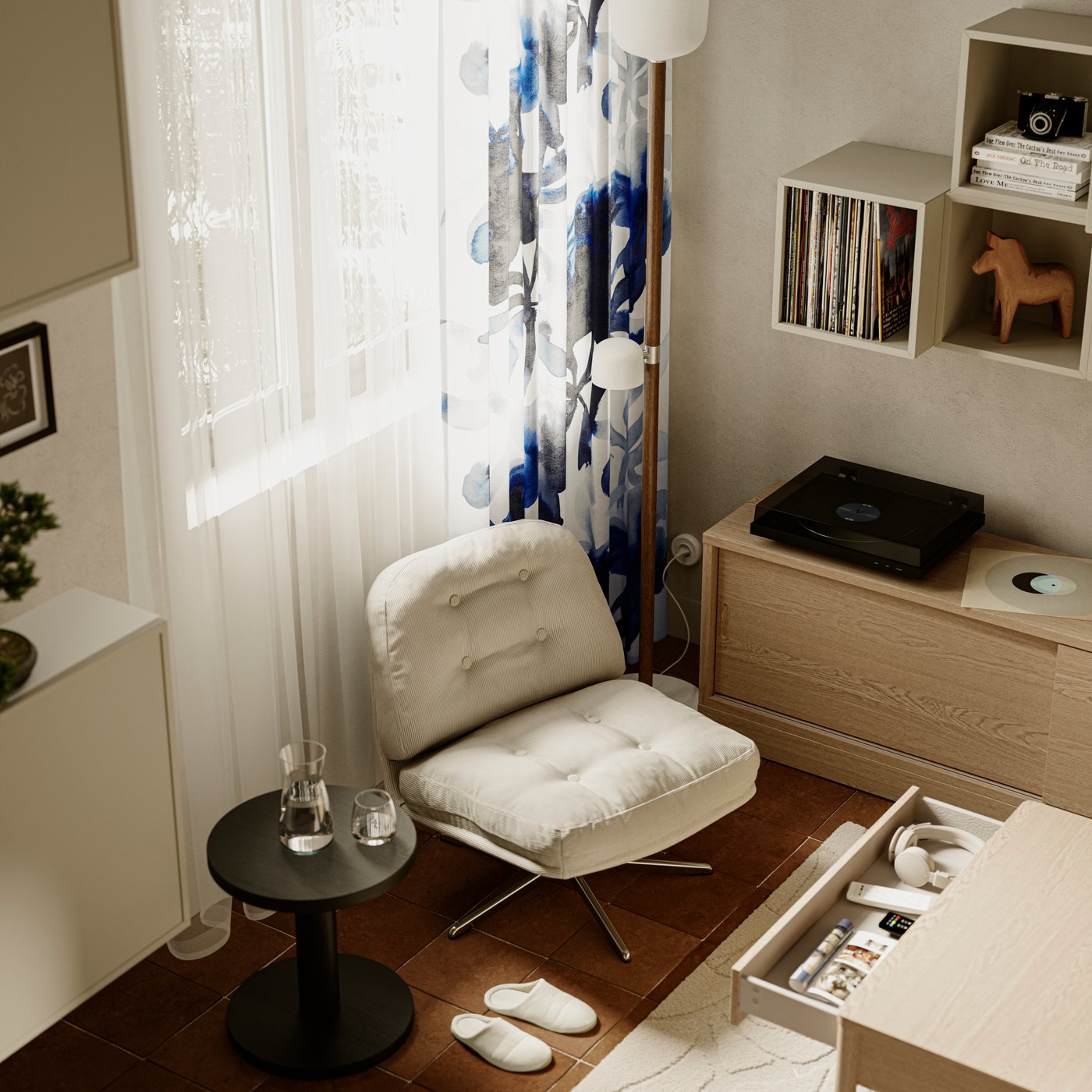 DYVLINGE swivel easy chair, Kelinge beige - IKEA Estonia