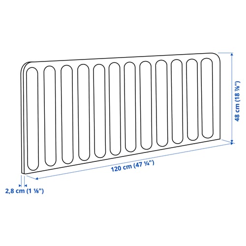 Illustration with measurements for the product: EILIF.
