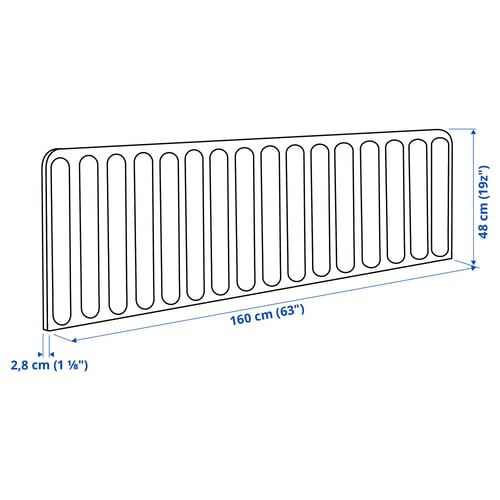 Illustration with measurements for the product: EILIF.