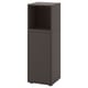 EKET storage cabinet, dark brown, sleek, rectangular, open top, closed bottom, modern design for versatile use.