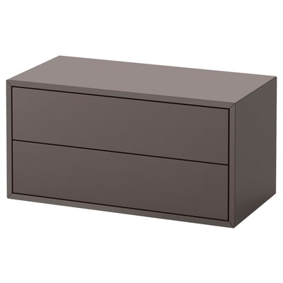 Modern grey rectangular chest with two drawers.