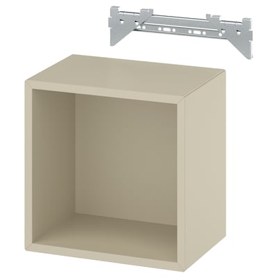 EKET Wall-mounted shelving unit, beige, 35x25x35 cm