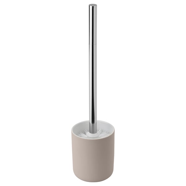 EKOLN toilet brush, light pink, plastic & stainless steel, round shape, modern design.