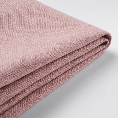 Close-up of soft pink, folded, high-quality fabric.