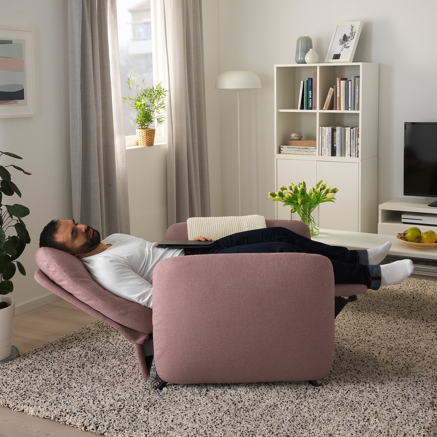 IKEA エーコルスンド　リクライニングソファー　ピンクのみ EKOLSUND recliner, Gunnared light brown-pink - IKEA Estonia
