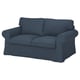 A blue EKTORP two-seat sofa with high back, soft cushions, and a timeless design.