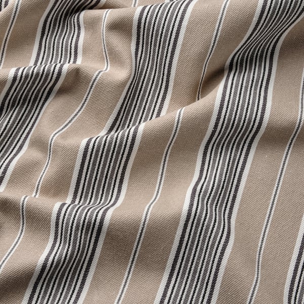 Striped cotton fabric close-up, smooth texture, natural colours.