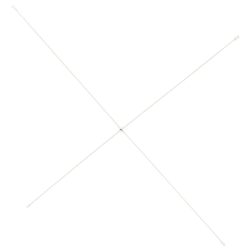 An elvardi light grey metal cross-brace, made of steel.