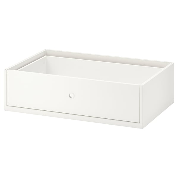 ELVARLI white storage drawer, rectangular, modern design, smooth front.