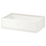 ELVARLI white storage drawer, rectangular, modern design, smooth front.