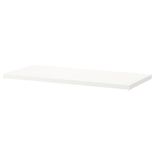 ELVARLI white rectangular shelf, sleek and minimalist design.