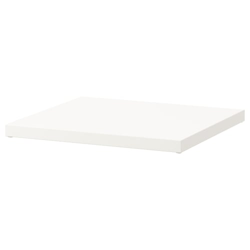 ELVARLI white shelf, sleek and modern, made of recycled materials. Perfect for minimalist decor.