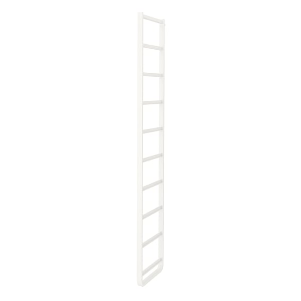 ELVARLI white metal shelving unit, adjustable shelves, minimalist design