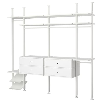 ELVARLI: white modular storage system with shelves and drawers.