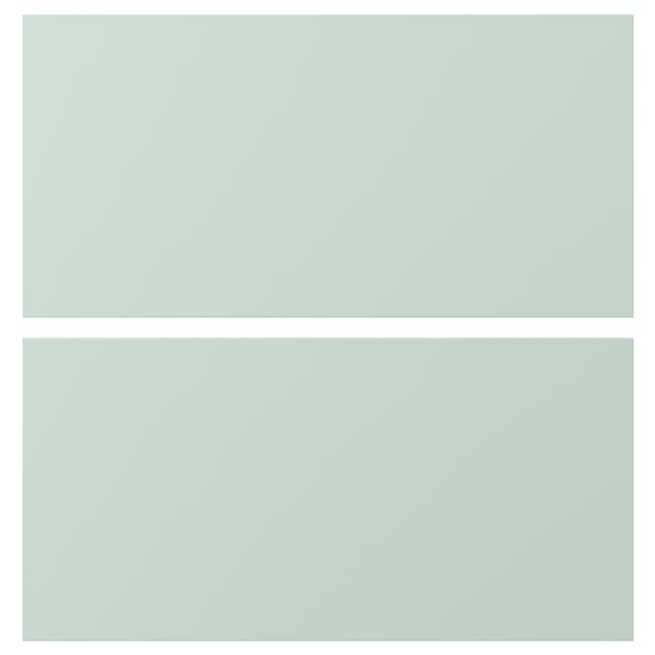 Two light green rectangular panels, guarantee 10 years, smooth surface.