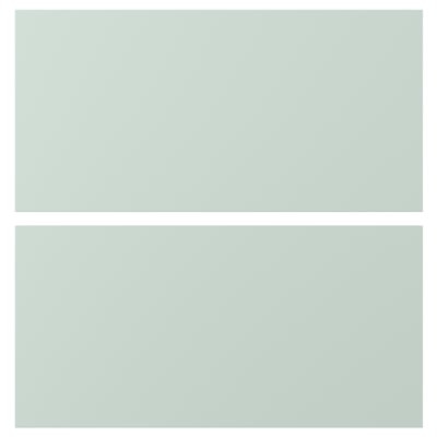 Two light green rectangular panels, guarantee 10 years, smooth surface.