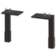 Black ENHET kitchen cabinet legs, metal, adjustable, set of two.