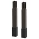 Pair of black ENHET kitchen legs, adjustable, sleek design.