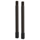 Two black ENHET bathroom legs, sleek and adjustable.