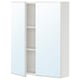A white ENHET bathroom cabinet with mirrored doors, offering storage and a reflective surface.