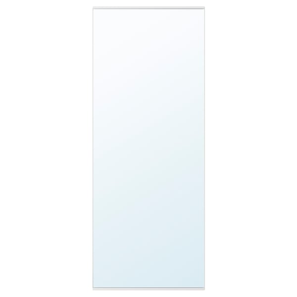 An ENHET mirror with a rectangular shape and a white frame, made of glass and plastic.