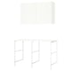 White ENHET laundry setup with countertop and wall storage, modern design.