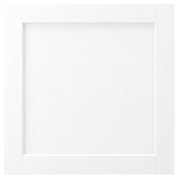 ENKÖPING white cabinet door with wood grain texture, square shape.