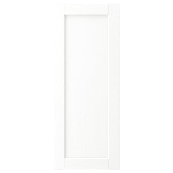 White ENKÖPING cabinet door, classic style with subtle wood texture, rectangular shape.