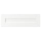 White ENKÖPING desk, rectangular, wooden framed, two shelves.