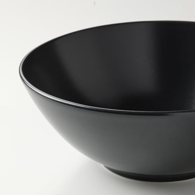 FÄRGKLAR Bowl, matt dark grey, 19 cm