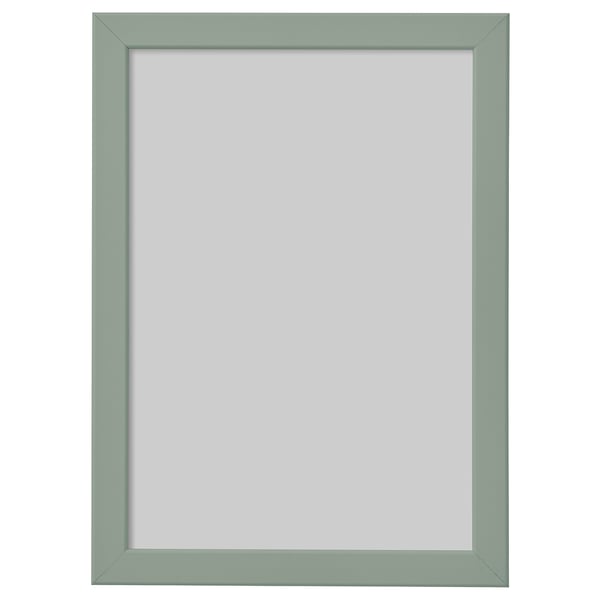 Green FISKBO picture frame, simple rectangular design with soft lines.