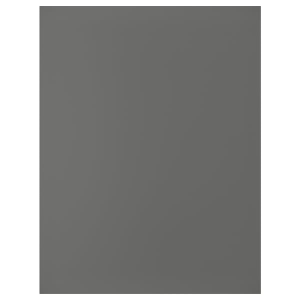 This image shows a FÖRBÄTTRA cover panel in dark grey, rectangular, with smooth plastic finishes on both sides.