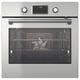 Stainless steel FORNEBY oven with digital display, control knobs, and glass door, shown against a white background.