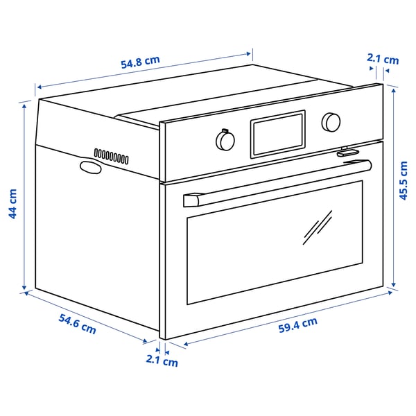 Illustration with measurements for the product: FORNEBY.