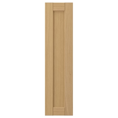 Forsbaka kitchen cabinet in warm oak veneer, rectangular with bevelled edges, natural wood finish.