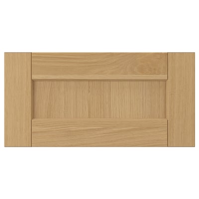 FORSBACKA oak wooden drawer fronts, light brown, panel design.