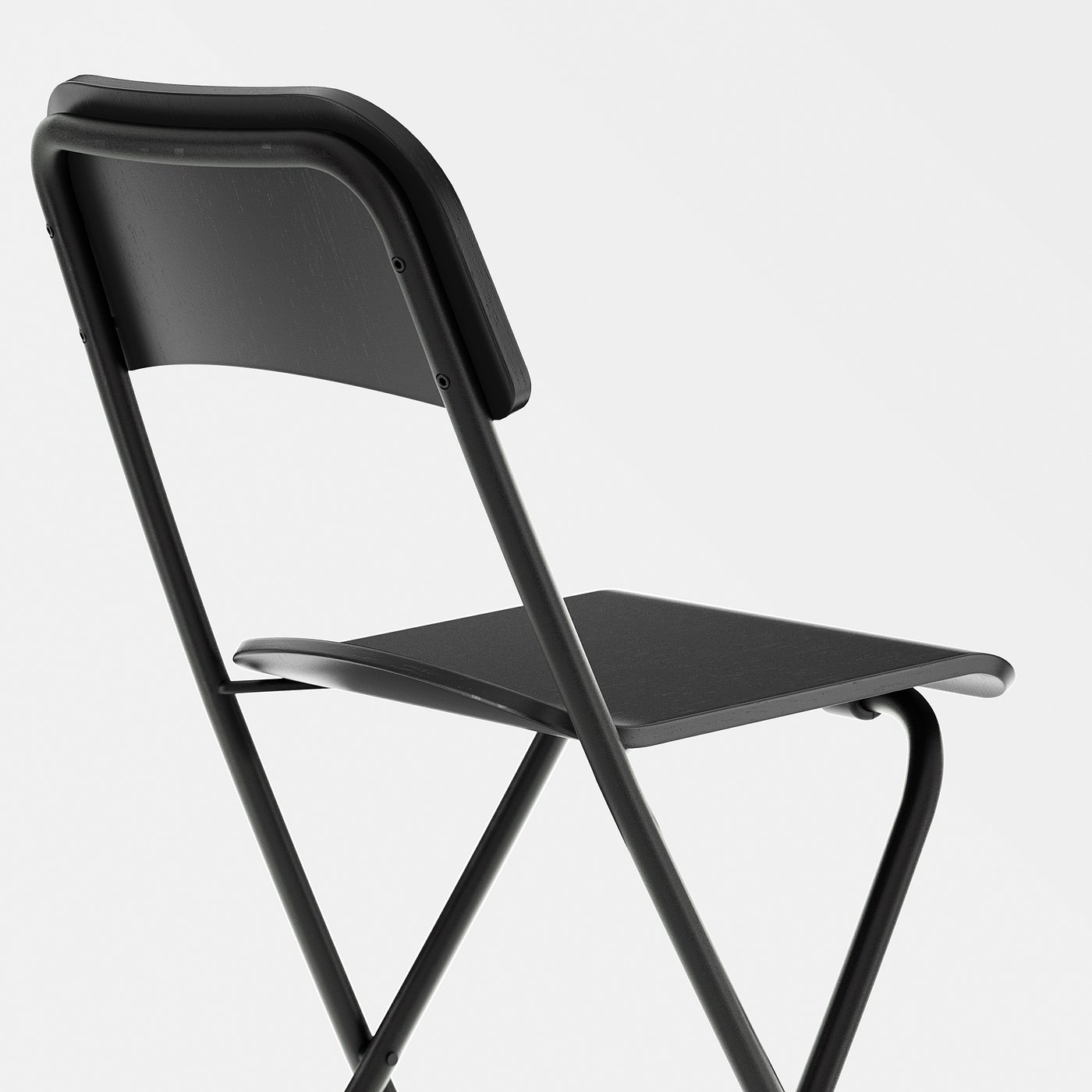 IKEA FRANKLIN フランクリン カウンターチェア 63cm 2脚 FRANKLIN bar stool with backrest, foldable, counter height black