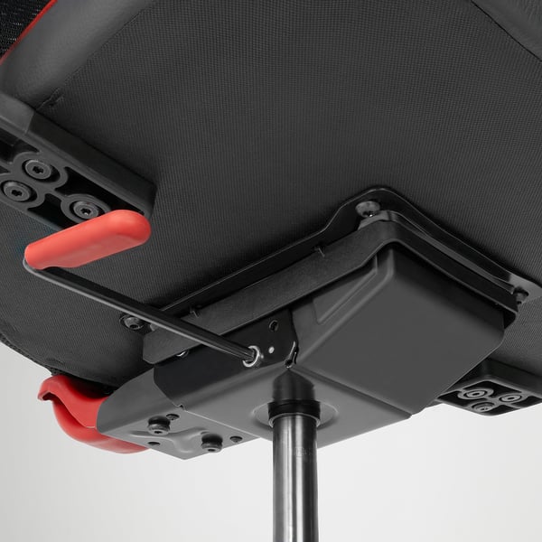 Close-up of a sturdy, adjustable gaming chairs mechanism, highlighting quality craftsmanship with robust materials.