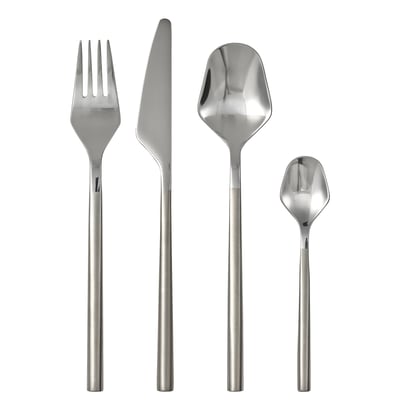 FRÖJDA cutlery set: 16-piece, stainless steel, sleek design, thin handles, elegant and practical.