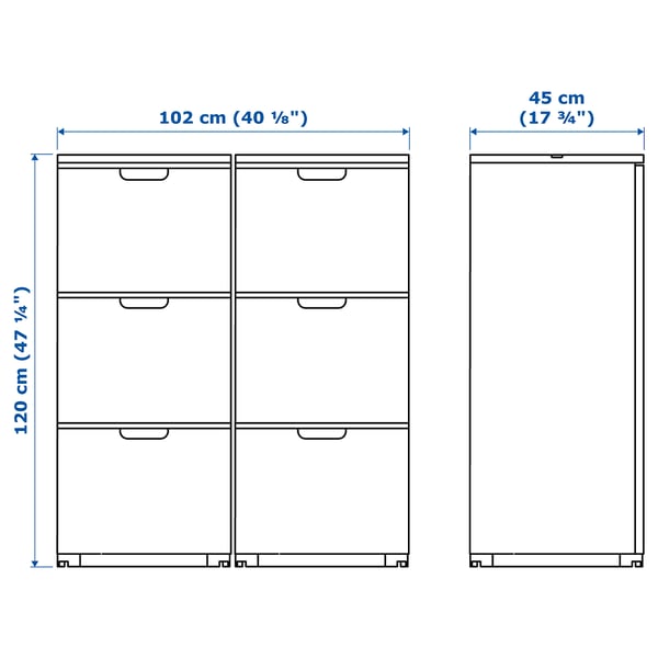 Illustration with measurements for the product: GALANT.