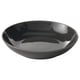 Dark grey stoneware GLADELIG deep plate, round, smooth, reactive glaze, handcrafted look.