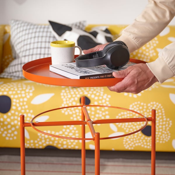 GLADOM Tray table, bright orange, 45x53 cm