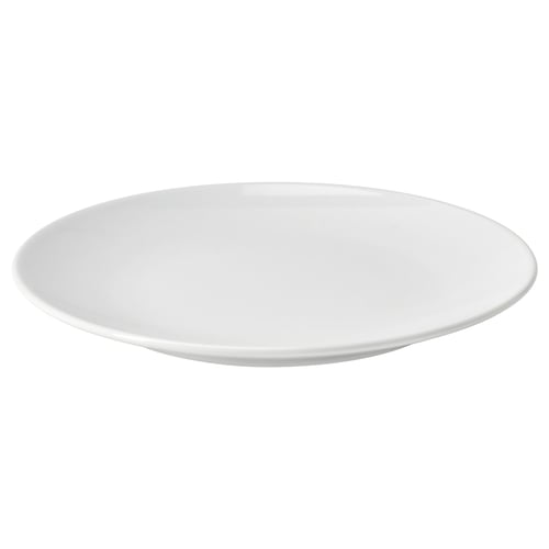 GODMIDDAG white round dinner plate, simple, stylish stoneware.