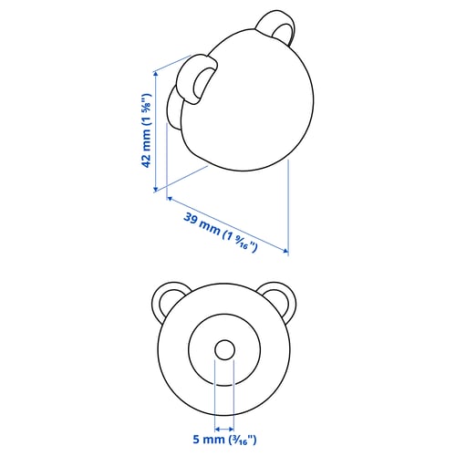 Illustration with measurements for the product: GREJSIMOJS.