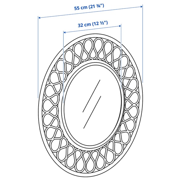 Illustration with measurements for the product: GRINSBOL.