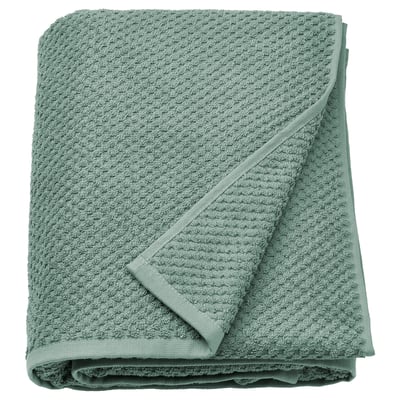 GULVIAL towel - light green, folded, textured weave, 100% cotton.