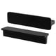 Black modern rectangular kitchen handles. Made of smooth aluminium with powder coating, sleek design.